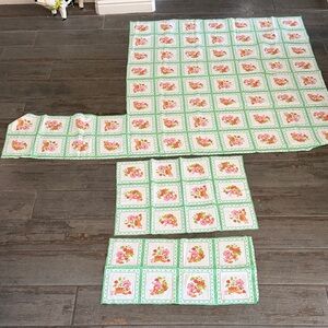 80 squares of vintage strawberry shortcake material